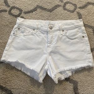 7 for all man kind white denim jean shorts size 24